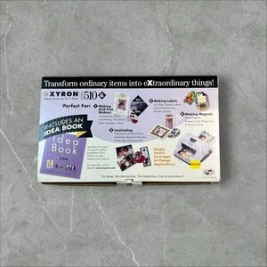 Xyron Model 510 Laminator Label Maker w/ 3 Sample Cartridges & Idea Book NIB/NEW